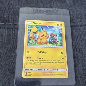 Pokemon Pikachu Trading Card - Yellow and Blue